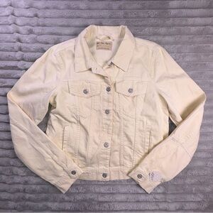 We The Free Off-White Denim Jacket Size L